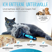 KRALLI 2.0 | Katzen- & Hundebürste XL | Entfernt Unterwolle & Verfilzungen - Löwenkönig