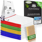 MANDOU 9x Premium Putztücher aus 100% Bambus ohne Mikrofaser für Haushalt - Löwenkönig